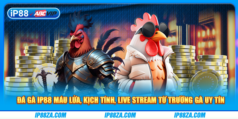 Đá gà IP88 máu lửa, kịch tính, live stream từ trường gà uy tín